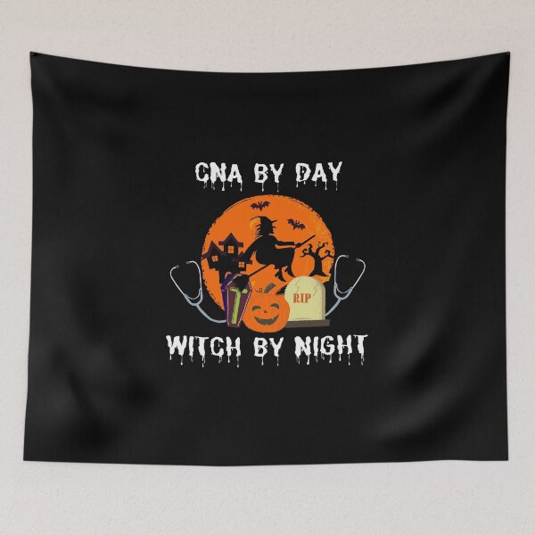 Item preview, CNA Nurse By Day Witch By Night - NURSING HALLOWEEN COSTUME  designed and sold by Merchlux.