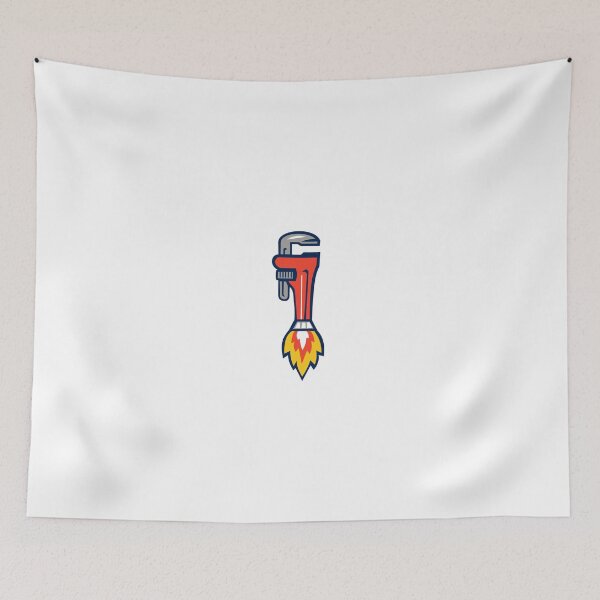 Item preview, Pipe Wrench Rocket Booster Side Retro designed and sold by patrimonio.