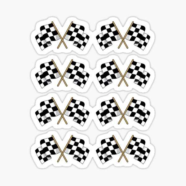 Wild Boat Checkers Kit Checkered Graphics Vinyl Decal Stickers