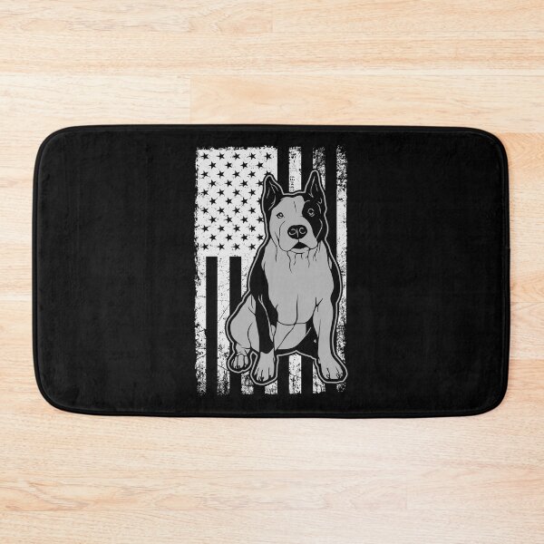 Aperçu de l'œuvre Drapeau américain Pitbull USA | Fierté du pays créée et vendue par thecooltable.