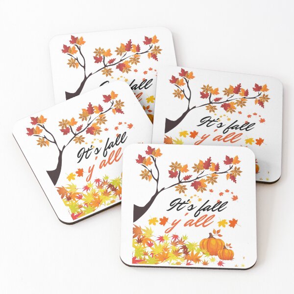 Item preview, Copy of it's fall y'all funny autumn tree with falling leaves harvest pumpkin and squirrels  designed and sold by mydreamcatcher.