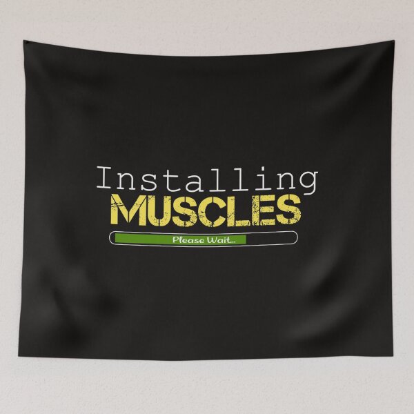 Item preview, Installer des muscles, veuillez patienter Gym drôle, mots inspirants et motivants, cadeau de citati designed and sold by HortonHarmon17.