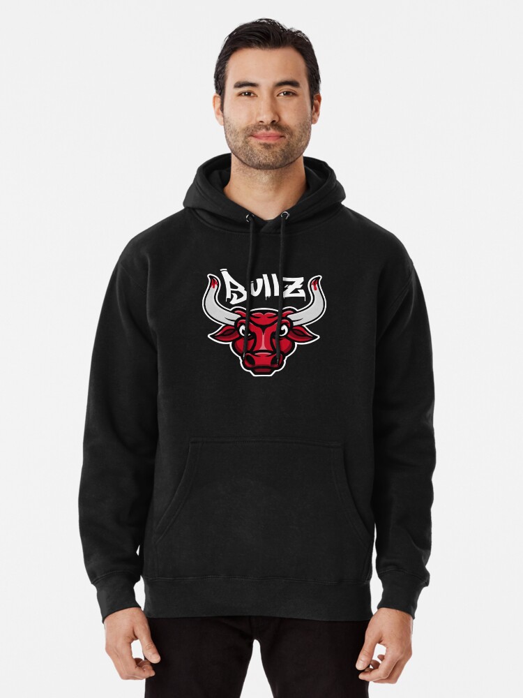 Men's Chicago Bulls New Era Heathered Gray Wordmark Pullover Hoodie