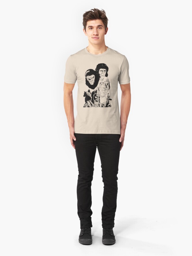 Alternate view of Ape Planet! Slim Fit T-Shirt