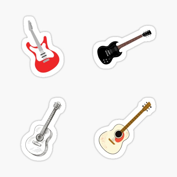 Item preview, Sticker Pack - Guitar designed and sold by DannieDesigns.