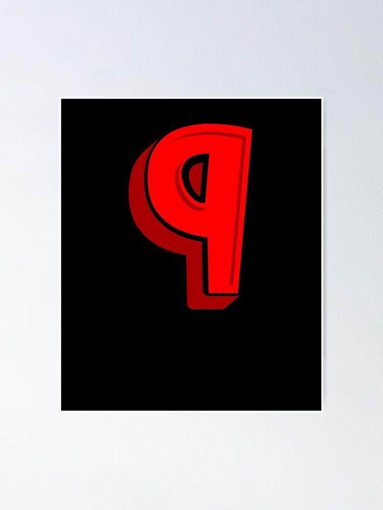 "Backwards Letter P Alphabet" Poster for Sale by ZiesMerch Redbubble