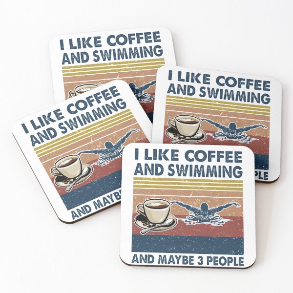Item preview, I like coffee and Swimming and maybe 3 people designed and sold by tuyetnhung98.