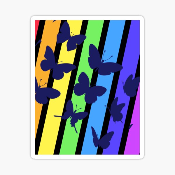 Rainbow Butterfly Sticker For Sale By Mimisworld786 Redbubble 0266