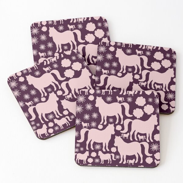 Item preview, Pink Horses and Pink Flowers designed and sold by ZophiaSolaris.