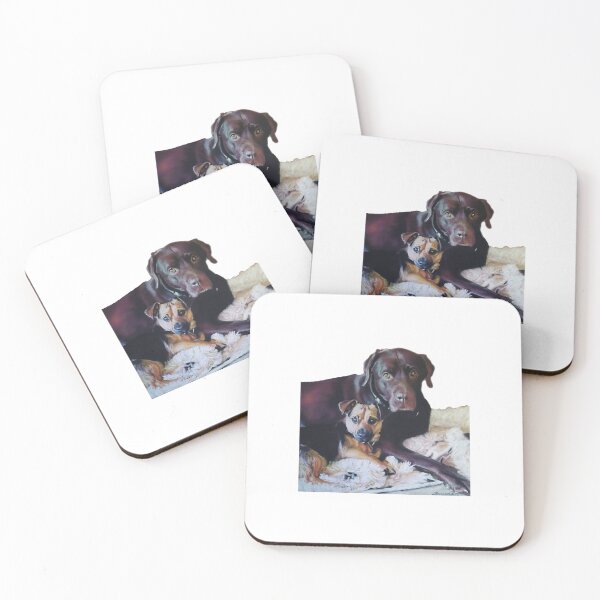Item preview, Chocolate Labrador and Terrier Dogs designed and sold by LornaBowdenART.