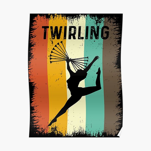 "Vintage Retro Twirling" Poster by thanhmaidesign | Redbubble