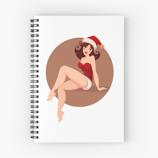 Item preview, Pretty Merry Christmas Pinup Girl designed and sold by Vector Scout Lab.
