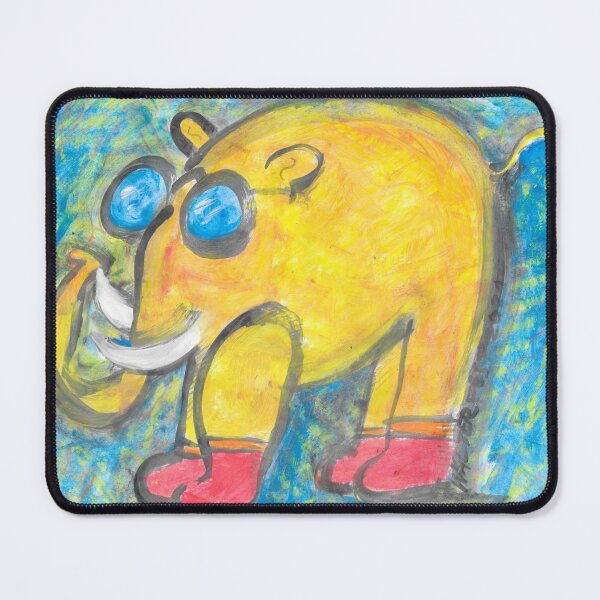 Item preview, Yellow elephant with glasses and red socks designed and sold by walterfest.