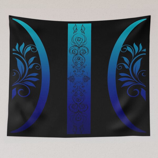 Item preview, Black and Blue Hourglass ornate design  designed and sold by jcad216.