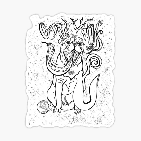 Cthulhu’s Pug Sticker