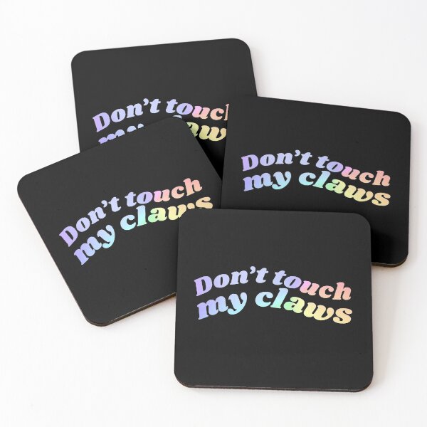 Item preview, Don't touch my claws holographic gradient colours designed and sold by lettersbysid.