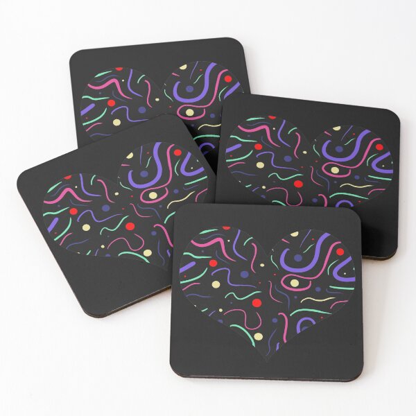 Item preview, Carnival Colours Modern Heart Shape Design designed and sold by AMSonArt.