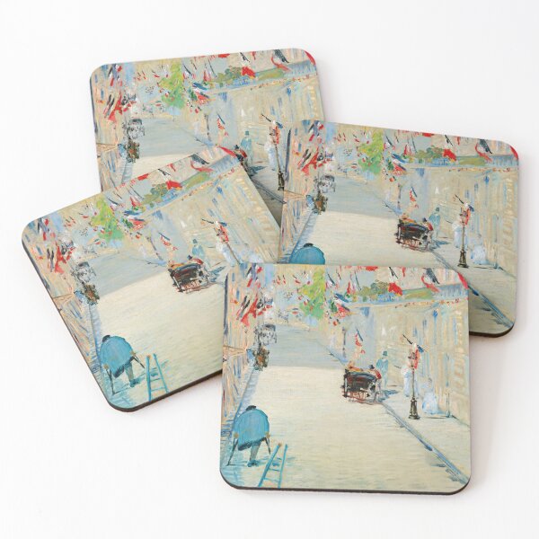 Item preview, La Rue Mosnier With Flags - Edouard Manet designed and sold by brushandframes.