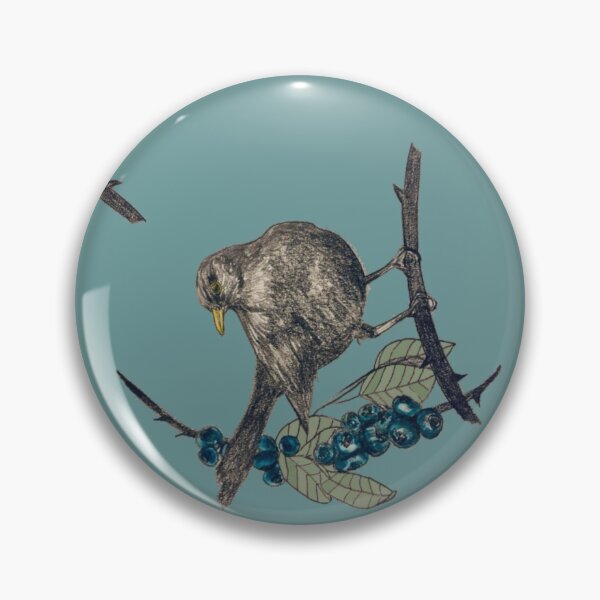 Item preview, Sloe down blackbird (blue) designed and sold by Squirrels-Leap.