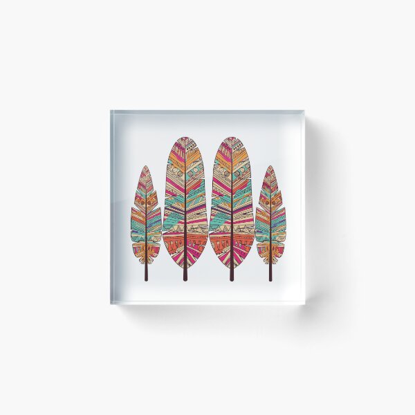 Item preview, Feathers Colourful Bohemian Rustic Design designed and sold by JellyBeenzz.