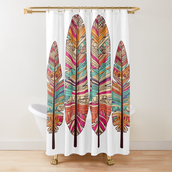 Item preview, Feathers Colourful Bohemian Rustic Design designed and sold by JellyBeenzz.