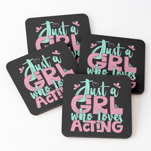 Item preview, Just A Girl Who Loves Acting Gift print designed and sold by theodoros20.