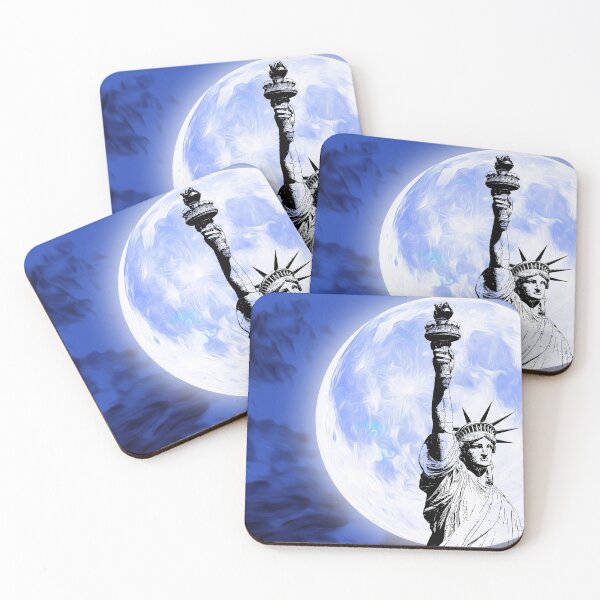Item preview, Statue Of Liberty In The Moonlight designed and sold by thecooltable.