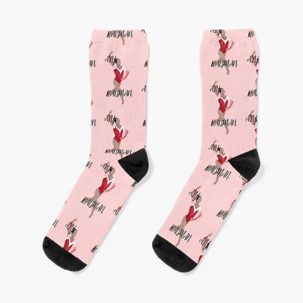 JBYJBX Gymnastics Pink Print Classic Adult Socks Friendship Socks Men  Women'S Funny Socks Teens Boys Girls