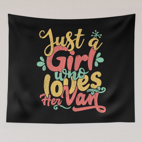 Item preview, Womens Just A Girl Who Loves Her Van Female Courier Gift design designed and sold by theodoros20.