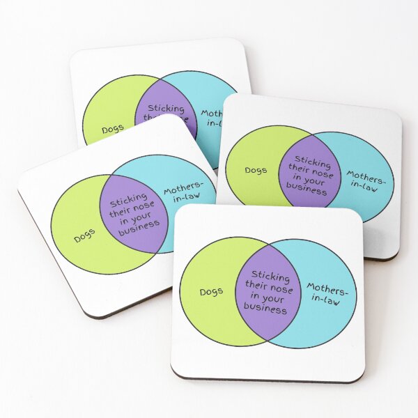 Item preview, Sticking their nose in your business - Venn diagram designed and sold by The Agreeable Raven.