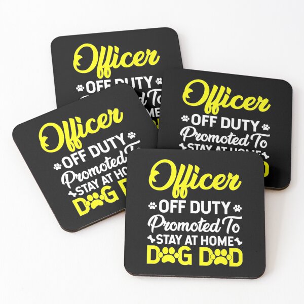 Item preview, Mens Officer Off Duty Promoted To Stay T-ShirtMENS OFFICER OFF DUTY PROMOTED TO STAY AT HOME DOG DAD RETIREMENT designed and sold by congphamshop.
