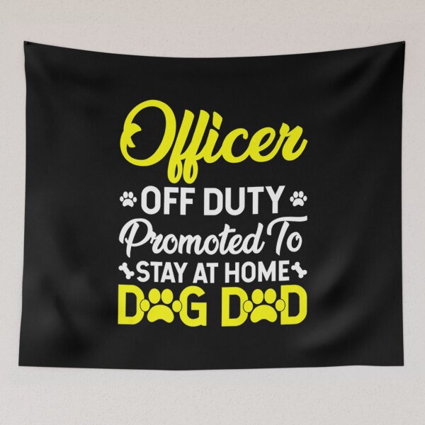 Item preview, Mens Officer Off Duty Promoted To Stay T-ShirtMENS OFFICER OFF DUTY PROMOTED TO STAY AT HOME DOG DAD RETIREMENT designed and sold by congphamshop.