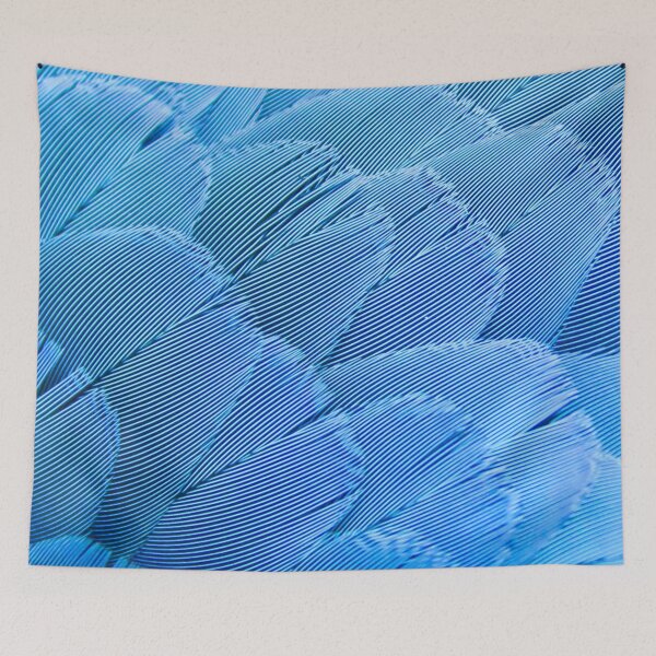 Item preview, Plumas de loro guacamayo azul. De cerca. Foto. designed and sold by JellyBeenzz.
