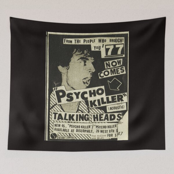 Item preview, Psycho Killer - Affiche de concert post-punk Talking Heads 1977 Poster designed and sold by BentleyGordon4.
