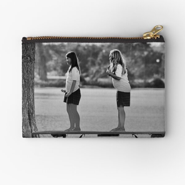 Sisters Playing in the Park Zipper Pouch