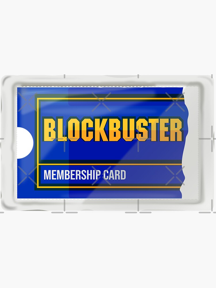 "Blockbuster Laminated Membership Card Art" Sticker for Sale by Lick