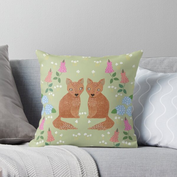 Item preview, Two Foxes and Flowers designed and sold by ApiladaV.