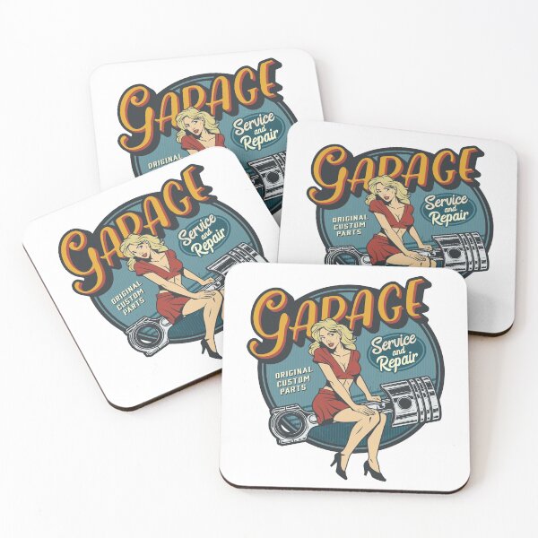 Item preview, Vintage Garage Pinup Girl designed and sold by Vector Scout Lab.