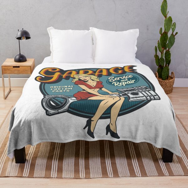 Item preview, Vintage Garage Pinup Girl designed and sold by Vector Scout Lab.