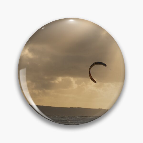 Item preview, Kitesurfing sunset gold at Westward Ho! designed and sold by twymanphoto.