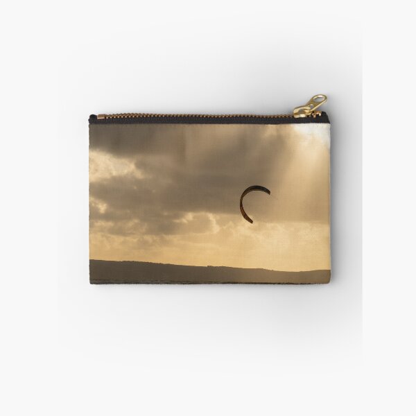 Item preview, Kitesurfing sunset gold at Westward Ho! designed and sold by twymanphoto.