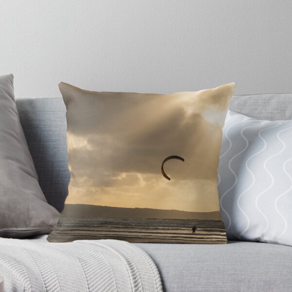 Item preview, Kitesurfing sunset gold at Westward Ho! designed and sold by twymanphoto.