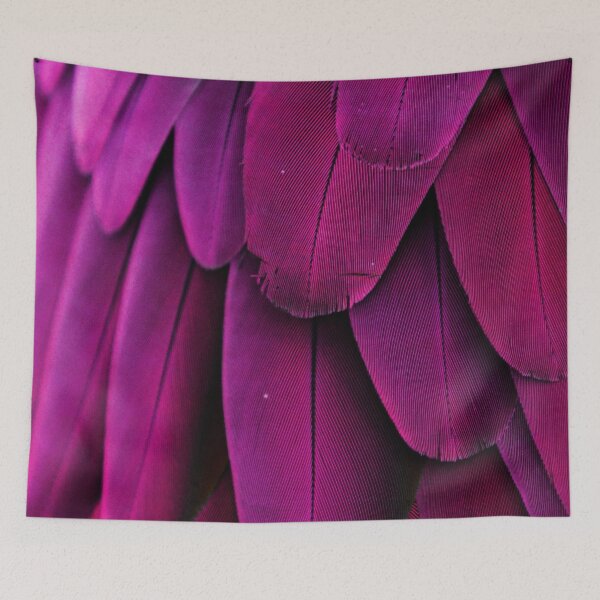 Item preview, Plumas de loro guacamayo morado. De cerca. Foto. designed and sold by JellyBeenzz.