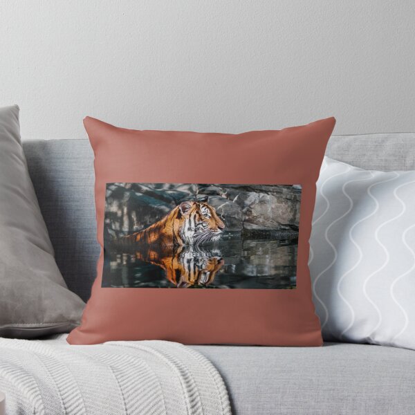 Item preview, Reflection of a King - Tiger at the Zoo in NY   designed and sold by FashionHeree.