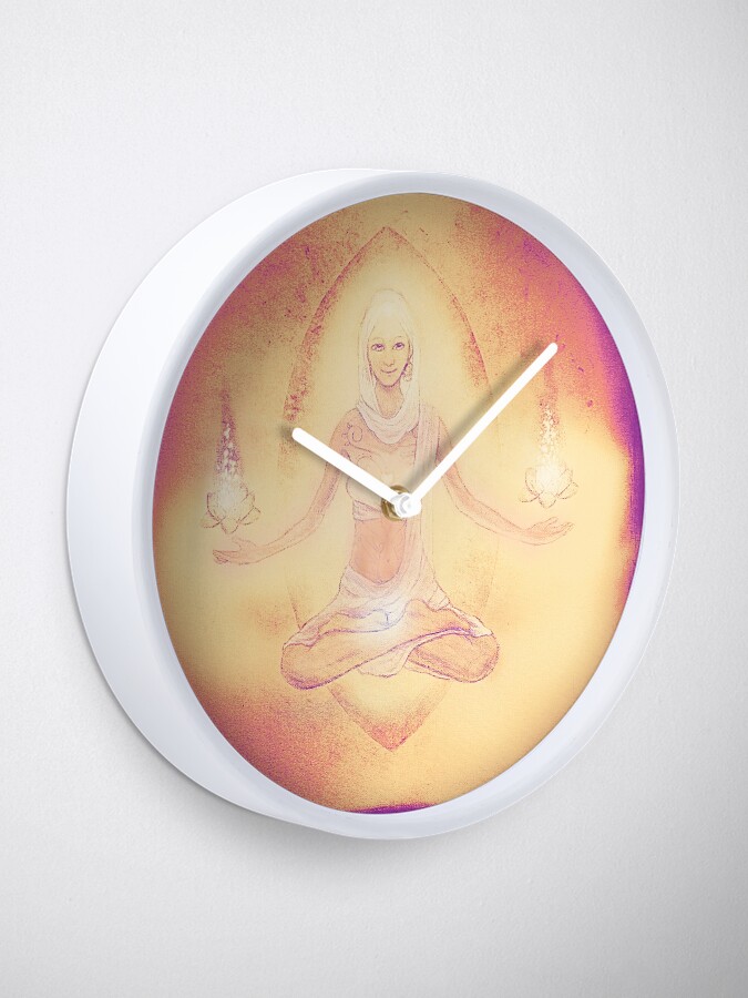 Alternative Ansicht von Buddha weiblich Uhr