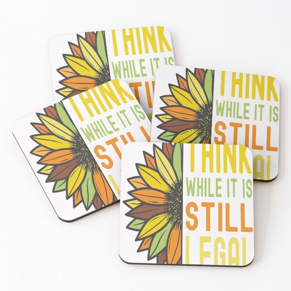 Item preview, Think While It Is Still Legal Half Sunflower designed and sold by darikamc.