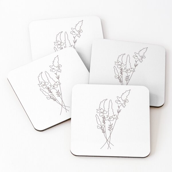 Item preview, Arte de línea de flor de verbena designed and sold by ELoganDesigns.