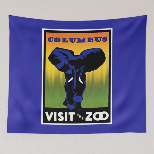 Item preview, Vintage Elephant Visit The Zoo Columbus   designed and sold by FashionHeree.