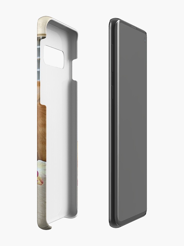 Alternate view of Cat Behind the Flowers Case & Skin for Samsung Galaxy