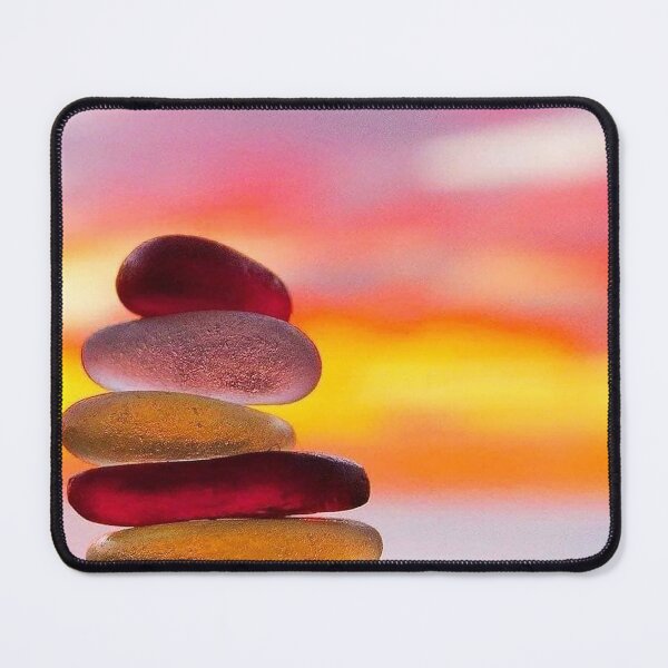 Item preview, Pile of Stones with sunset, Rock pile, Red tone rocks stacked, sunset and stones, designed and sold by Nostrathomas66.